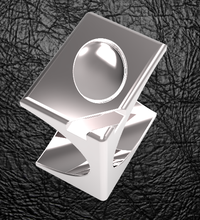 cubo ovoide anillo pinshape joyería diseño moderno 3d print model - Mito3D