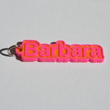 barbara pinshape names tag nametag adriana wanhao4s ultimaker3 ultimaker-3 wanhao leapfrog stickers decals sticker dual-filament dual-extrusion dual-color decal keyring keyrings keychain keychain-hanger 3d print model - Mito3D