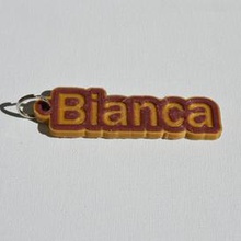 bianca pinshape names tag nametag wanhao4s ultimaker3 ultimaker-3 wanhao leapfrog stickers decals sticker dual-filament dual-extrusion dual-color decal keyring keyrings keychain keychain-hanger 3d print model - Mito3D