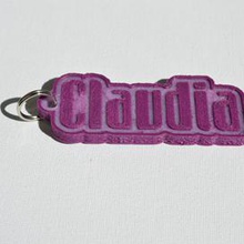claudia pinshape names tag nametag wanhao4s ultimaker3 ultimaker-3 wanhao leapfrog stickers decals sticker dual-filament dual-extrusion dual-color decal keyring keyrings keychain keychain-hanger 3d print model - Mito3D