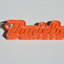 daniela pinshape names tag nametag wanhao4s ultimaker3 ultimaker-3 wanhao leapfrog stickers decals sticker dual-filament dual-extrusion dual-color decal keyring keyrings keychain keychain-hanger 3d print model - Mito3D