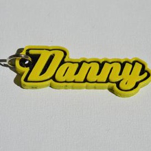 danny pinshape names tag nametag wanhao4s ultimaker3 ultimaker-3 wanhao leapfrog stickers decals sticker dual-filament dual-extrusion dual-color decal keyring keyrings keychain keychain-hanger 3d print model - Mito3D