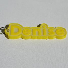 denise pinshape names tag nametag wanhao4s ultimaker3 ultimaker-3 wanhao leapfrog stickers decals sticker dual-filament dual-extrusion dual-color decal keyring keyrings keychain keychain-hanger 3d print model - Mito3D