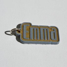 emma pinshape names tag nametag wanhao4s ultimaker3 ultimaker-3 wanhao leapfrog stickers decals sticker dual-filament dual-extrusion dual-color decal keyring keyrings keychain keychain-hanger 3d print model - Mito3D