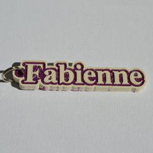 fabienne pinshape names tag nametag wanhao4s ultimaker3 ultimaker-3 wanhao leapfrog stickers decals sticker dual-filament dual-extrusion dual-color decal keyring keyrings keychain keychain-hanger 3d print model - Mito3D