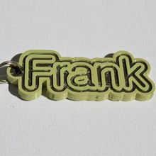 frank pinshape badges badge names tag nametag wanhao4s ultimaker3 ultimaker-3 wanhao leapfrog stickers decals sticker dual-filament dual-extrusion dual-color decal keyring keyrings keychain keychain-hanger 3d print model - Mito3D