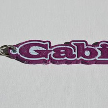 gabi pinshape keychain-hanger keychain keyrings keyring decal dual-color dual-extrusion dual-filament sticker decals stickers leapfrog wanhao ultimaker-3 ultimaker3 wanhao4s nametag tag names frank badge badges 3d print model - Mito3D