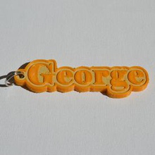 george pinshape keychain-hanger keychain keyrings keyring decal dual-color dual-extrusion dual-filament sticker decals stickers leapfrog wanhao ultimaker-3 ultimaker3 wanhao4s nametag tag names frank badge badges 3d print model - Mito3D