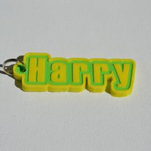 harry pinshape keychain-hanger keychain keyrings keyring decal dual-color dual-extrusion dual-filament sticker decals stickers leapfrog wanhao ultimaker-3 ultimaker3 wanhao4s nametag tag names frank badge badges 3d print model - Mito3D