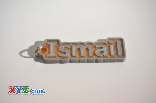 ismail pinshape Anahtarlık askı anahtarlıklar çıkartma çift renk ekstruzyon filaman etiket çıkartmaları birdirbir wanhao ultimaker 3 ultimaker3 wanhao4s isim levhası isimler frank rozet rozetleri 3D print model - Mito3D