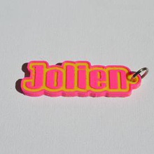 jolien pinshape keychain-hanger keychain keyrings keyring decal dual-color dual-extrusion dual-filament sticker decals stickers leapfrog wanhao ultimaker-3 ultimaker3 wanhao4s nametag tag names frank badge badges 3d print model - Mito3D