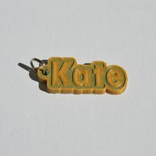kate pinshape keychain-hanger keychain keyrings keyring decal dual-color dual-extrusion dual-filament sticker decals stickers leapfrog wanhao ultimaker-3 ultimaker3 wanhao4s nametag tag names frank badge badges 3d print model - Mito3D