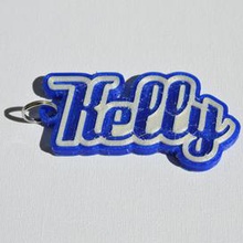 kelly pinshape keychain-hanger keychain keyrings keyring decal dual-color dual-extrusion dual-filament sticker decals stickers leapfrog wanhao ultimaker-3 ultimaker3 wanhao4s nametag tag names frank badge badges 3d print model - Mito3D