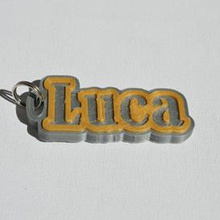 luca pinshape badges badge frank names tag nametag wanhao4s ultimaker3 ultimaker-3 wanhao leapfrog stickers decals sticker dual-filament dual-extrusion dual-color decal keyring keyrings keychain keychain-hanger 3d print model - Mito3D
