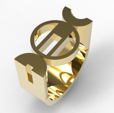 bauhaus ring pinshape elegant modern Schmuck 3d print model - Mito3D