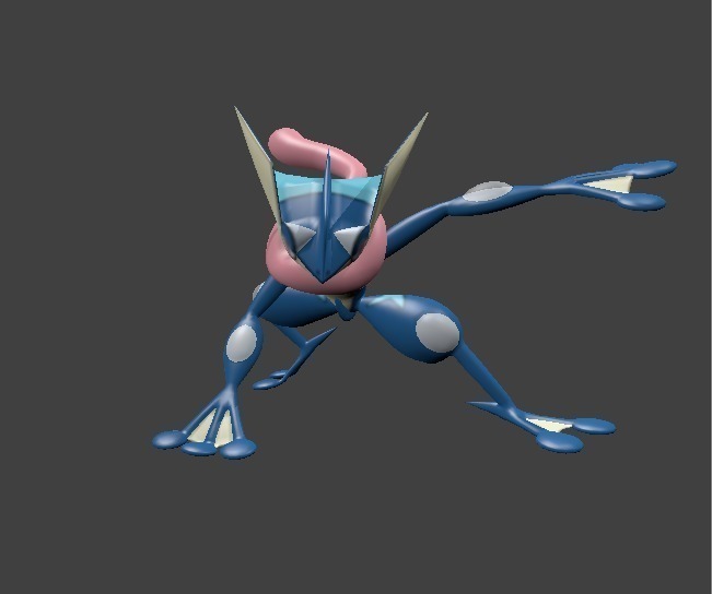 greninja pinshape disegno 3d 3D print model - Mito3D