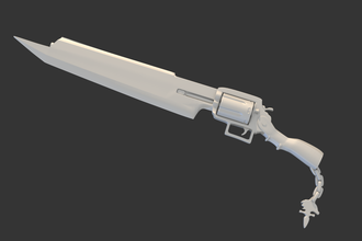 gun blade pinshape weapon free free-download final-fantasy sword 3d print model - Mito3D