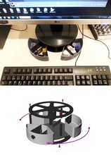 cajón cola pinshape cuadro organizar organizador caso organización escritorio pc bobina apoyo monitor cajones 3d print model - Mito3D