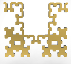 fractal pendant pinshape -elegant -style -modern -fashion -jewelry 3d print model - Mito3D