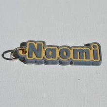 naomi pinshape keychain-hanger keychain keyrings keyring decal dual-color dual-extrusion dual-filament sticker decals stickers leapfrog wanhao ultimaker-3 ultimaker3 wanhao4s nametag tag names badge badges 3d print model - Mito3D