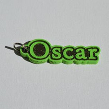 oscar pinshape badges badge names tag nametag wanhao4s ultimaker3 ultimaker-3 wanhao leapfrog stickers decals sticker dual-filament dual-extrusion dual-color decal keyring keyrings keychain keychain-hanger 3d print model - Mito3D