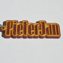 pieter-jan pinshape keychain-hanger keychain keyrings keyring decal dual-color dual-extrusion dual-filament sticker decals stickers leapfrog wanhao ultimaker-3 ultimaker3 wanhao4s nametag tag names badge 3d print model - Mito3D