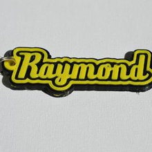 raymond pinshape keychain-hanger keychain keyrings keyring decal dual-color dual-extrusion dual-filament sticker decals stickers leapfrog wanhao ultimaker-3 ultimaker3 wanhao4s nametag tag names badge badges 3d print model - Mito3D