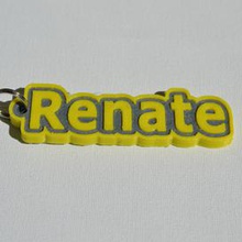 renate pinshape keychain-hanger keychain keyrings keyring decal dual-color dual-extrusion dual-filament sticker decals stickers leapfrog wanhao ultimaker-3 ultimaker3 wanhao4s nametag tag names badge badges 3d print model - Mito3D