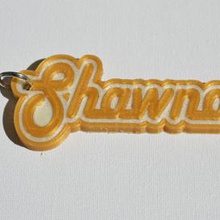 shawna pinshape keychain-hanger keychain keyrings keyring decal dual-color dual-extrusion dual-filament sticker decals stickers leapfrog wanhao ultimaker-3 ultimaker3 wanhao4s nametag tag names badge badges 3d print model - Mito3D