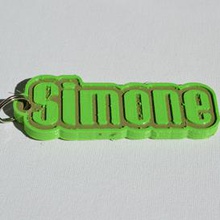 simone pinshape keychain-hanger keychain keyrings keyring decal dual-color dual-extrusion dual-filament sticker decals stickers leapfrog wanhao ultimaker-3 ultimaker3 wanhao4s nametag tag names badge badges 3d print model - Mito3D