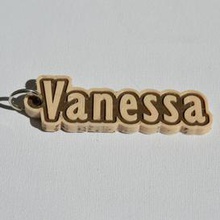 vanessa pinshape keychain-hanger keychain keyrings keyring decal dual-color dual-extrusion dual-filament sticker decals stickers leapfrog wanhao ultimaker-3 ultimaker3 wanhao4s nametag tag names badge badges 3d print model - Mito3D