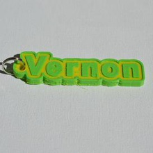 vernon pinshape keychain-hanger keychain keyrings keyring decal dual-color dual-extrusion dual-filament sticker decals stickers leapfrog wanhao ultimaker-3 ultimaker3 wanhao4s nametag tag names badge badges 3d print model - Mito3D