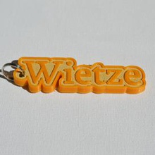 wietze pinshape keychain-hanger keychain keyrings keyring decal dual-color dual-extrusion dual-filament sticker decals stickers leapfrog wanhao ultimaker-3 ultimaker3 wanhao4s nametag tag names badge badges 3d print model - Mito3D