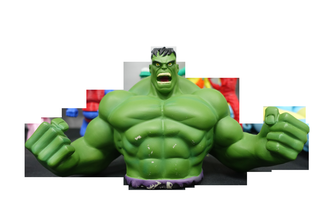 hulk hucha pinshape Impresión 3d juguetes caja cartón modelo einscan s 3d print model - Mito3D
