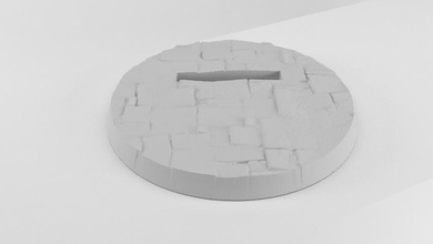 warhammer 40k placa base pinshape textura gamesworkshop adoquines modelo 3d 3d print model - Mito3D