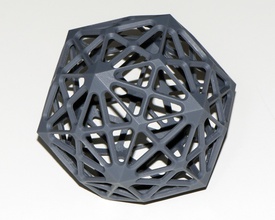 rhombisch triacontahedron pinshape geometrie 3d print model - Mito3D