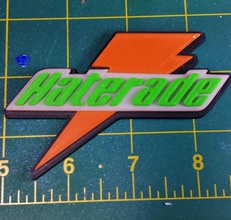 hater ade emblema mk ii pinshape multi colore gatorade 3d stampa cultura pop 3d print model - Mito3D
