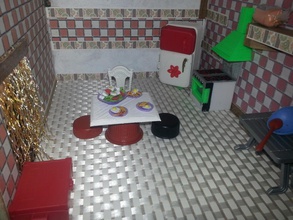 cuisine cocina pinshape modèle meubles maison poupées playmobil Conception 3d 3d print model - Mito3D
