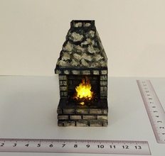 chimenea - place chemin pinshape dollhouse playmobil fireplace barbacoa 3d print model - Mito3D