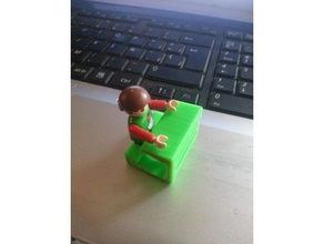 banco colegio okul sandalye pinshape dollhouse playmobil 3d print model - Mito3D