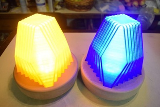 fractal led lamp pinshape 3d-design 3d print model - Mito3D