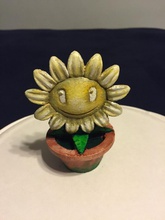 plants zombies potted sunflower pinshape 3d-design 3d print model - Mito3D