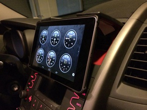 tablet car mount pinshape monte cd coche 3d print model - Mito3D