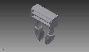 fermoir plastique fixation pinshape clip 3d print model - Mito3D