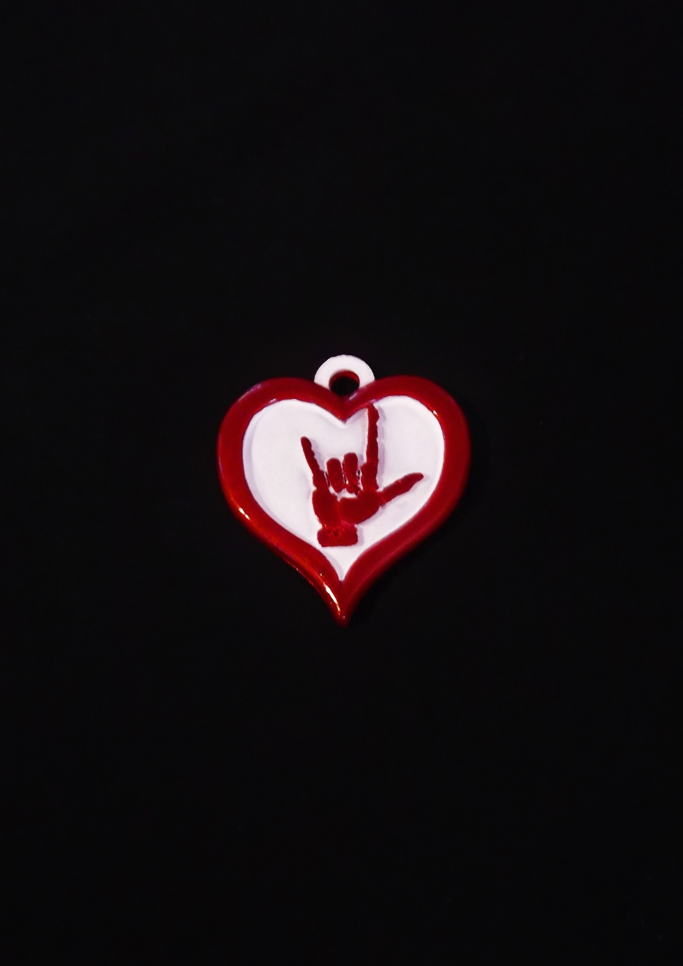 amor colgante pinshape lengua signos corazón 3D print model - Mito3D