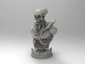 cthulhu soldato pinshape carattere modellazione concorso busto in miniatura terrore cranio figura 3d print model - Mito3D
