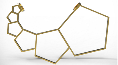 lunaire pentagone pendentif pinshape accessoires mode bijoux 3d print model - Mito3D
