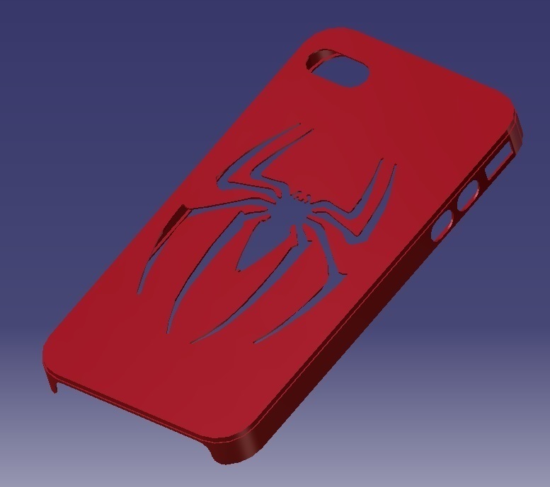 iphone 4s spider-man case pinshape iphone-4s 3D print model - Mito3D