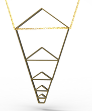 pentagono foro pendente pinshape stile moda elegante moderno ciondolo gioielli 3d print model - Mito3D