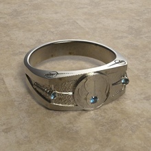 jedi anillo pinshape sable luz starwars joyería 3d print model - Mito3D